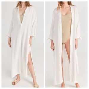 NWT Peixoto Josephine Shimmer Maxi Dress OS Lagenlook Coastal Beachy Cover-Up